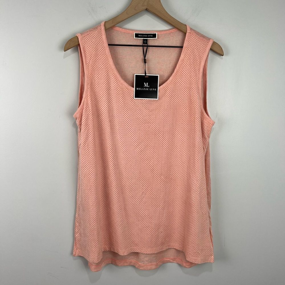 Melanie Lyne Pink Sleeveless Blouse Tank L NWT